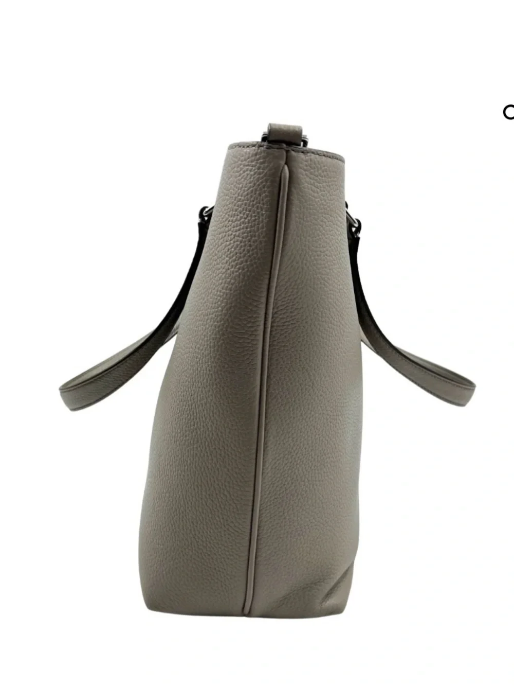 TORY BURCH Thea Convertible Leather Tote, Gray with dust bag